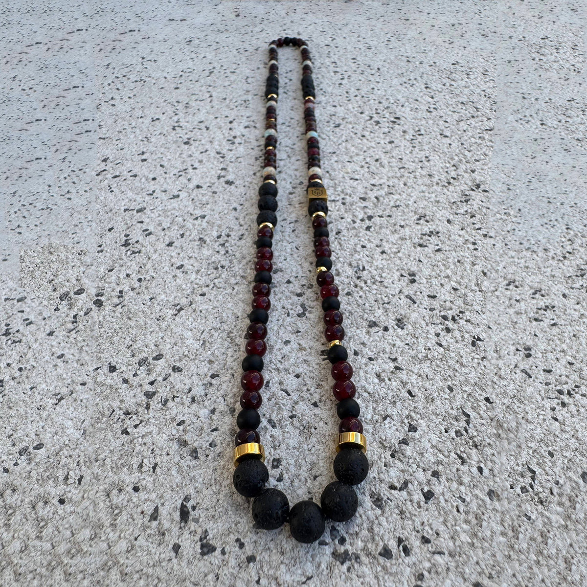 Red Black Seablue Necklace