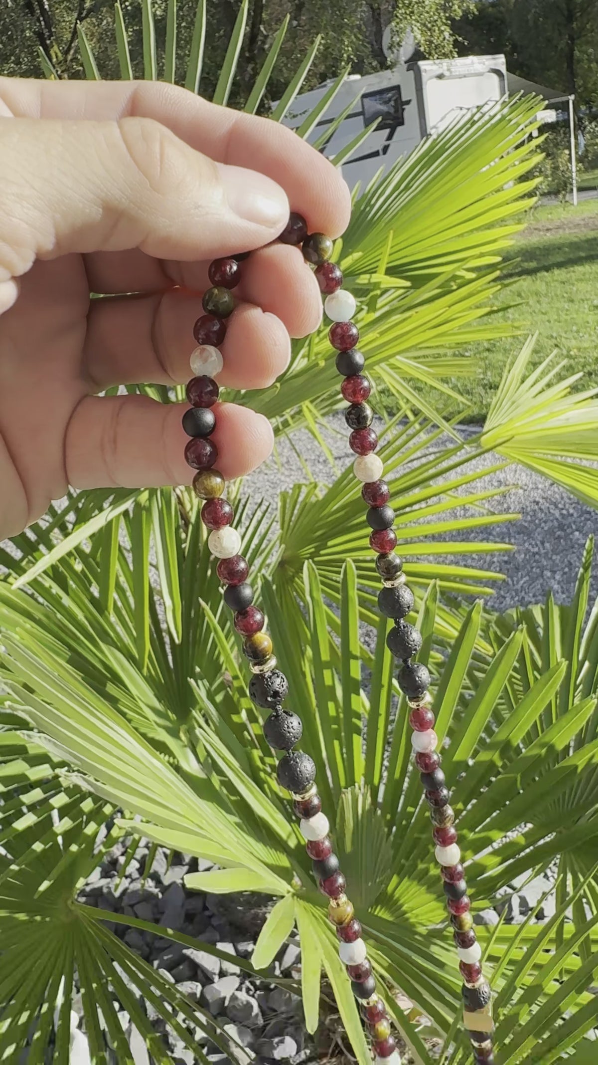 Red Black Seablue Necklace