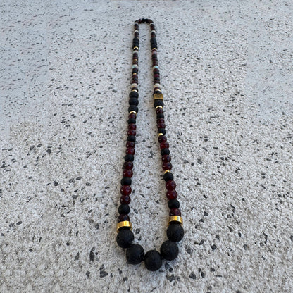 Red Black Seablue Necklace
